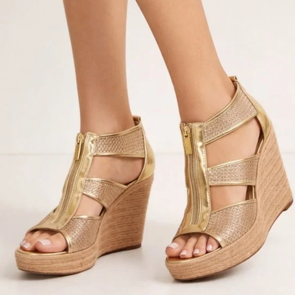 MICHAEL Michael Kors Shoes - Michael Kors Damita Wedge Sandals Size 8